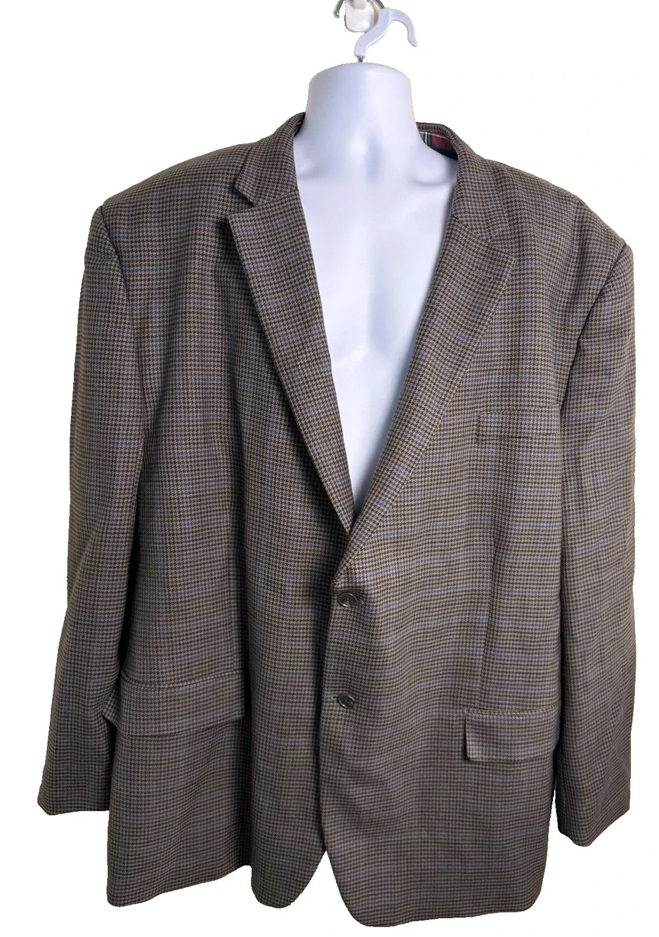 Haines & Bonner London Men's 58R New Wool Houndstooth Sport Coat Jacket Heritage